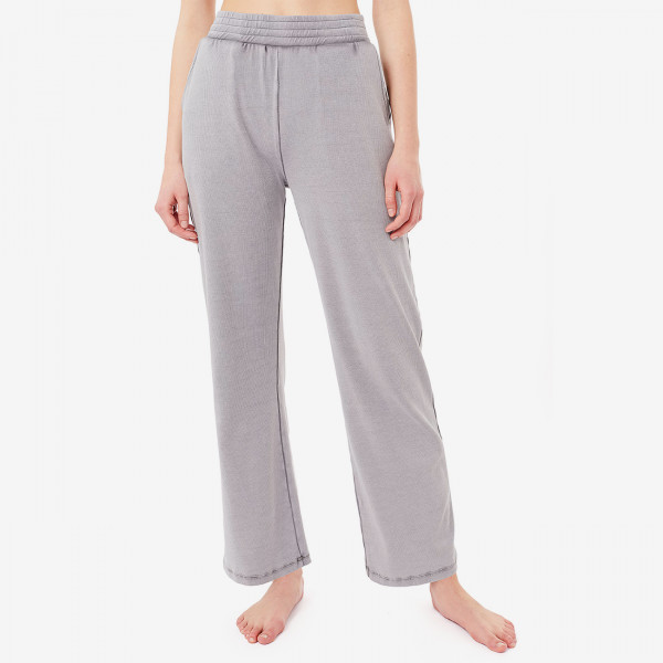Luxe Ripped Sweatpants - Grey Melange