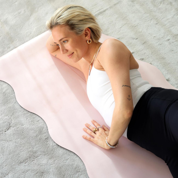 Yogamatte Grip & Cushion Scallop - Light Pink